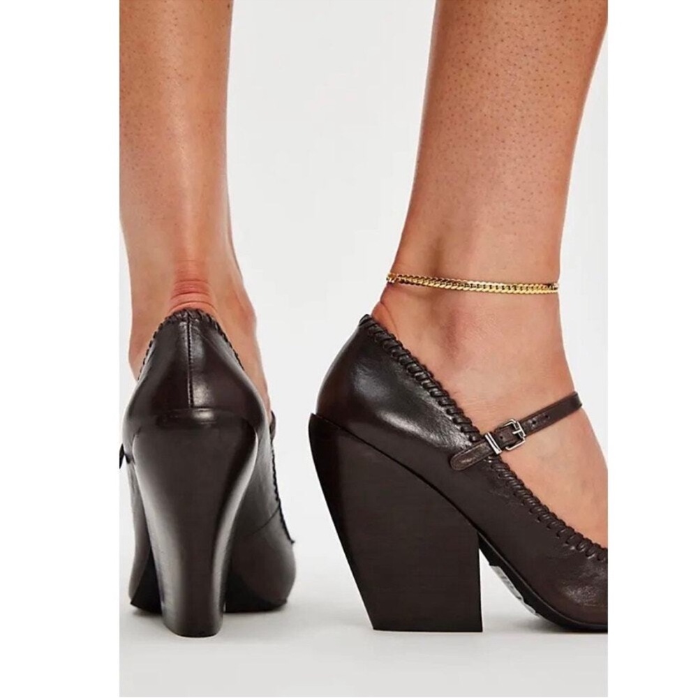 Jeffery Campbell Western Vibes Brown Block Heel - Picture 4 of 8